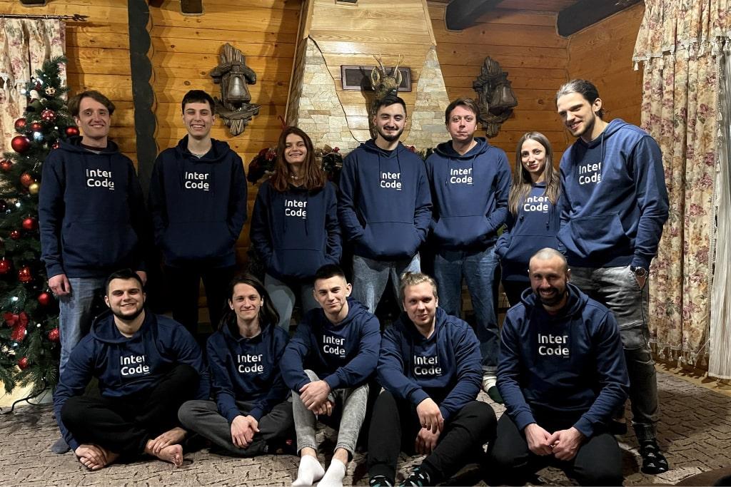 InterCode development team working on modern software solutions in collaborative workspace