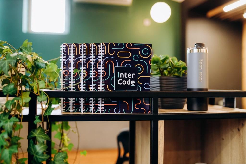 InterCode team members discussing technical solutions and project requirements